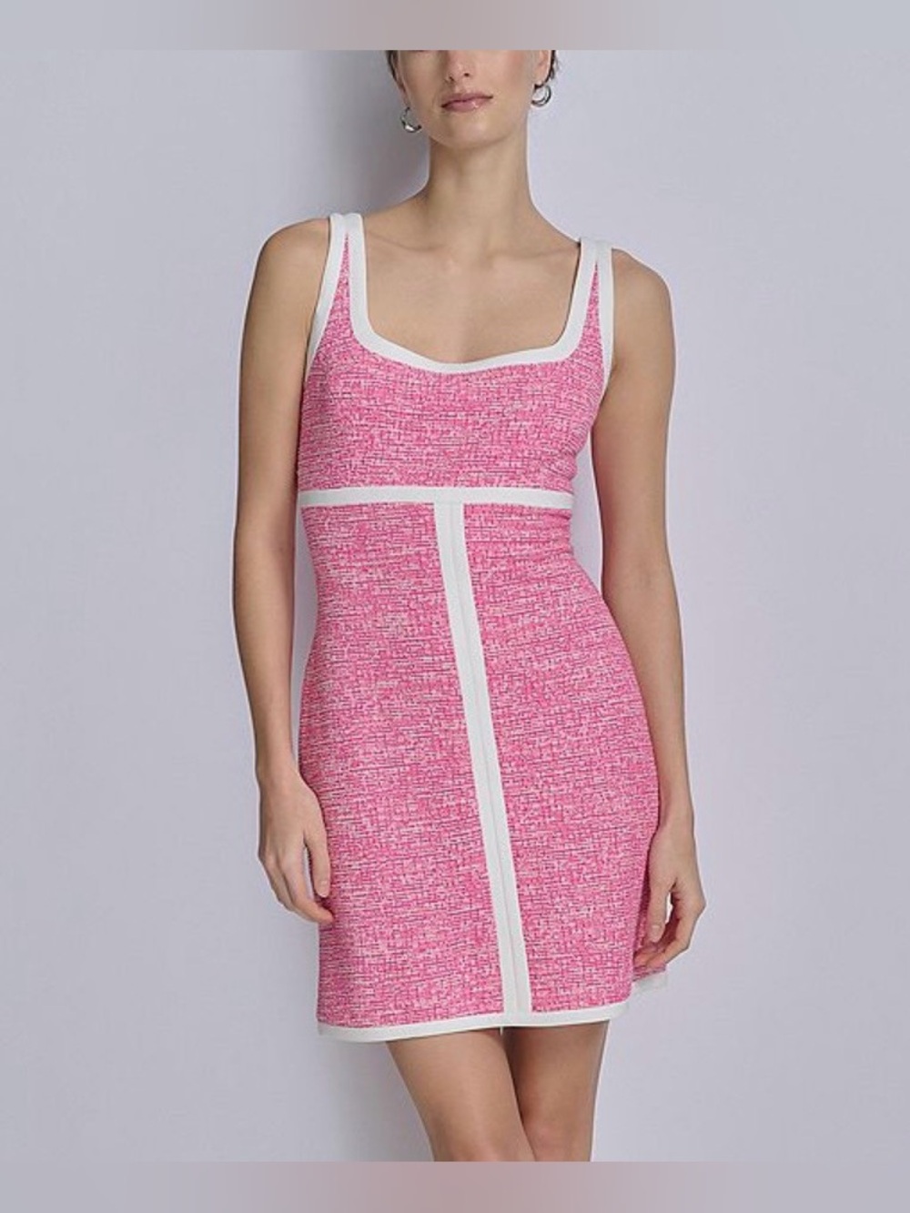 La Nouvelle Renaissance Pink(Knit)Tweed Tank Dress; NWT, Sz. 12